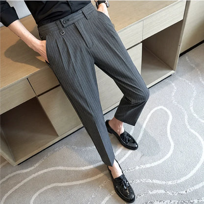 Striped Suit Trousers Valerion