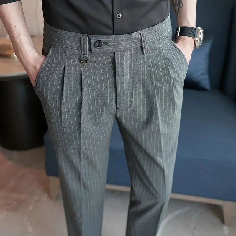 Striped Suit Trousers Valerion