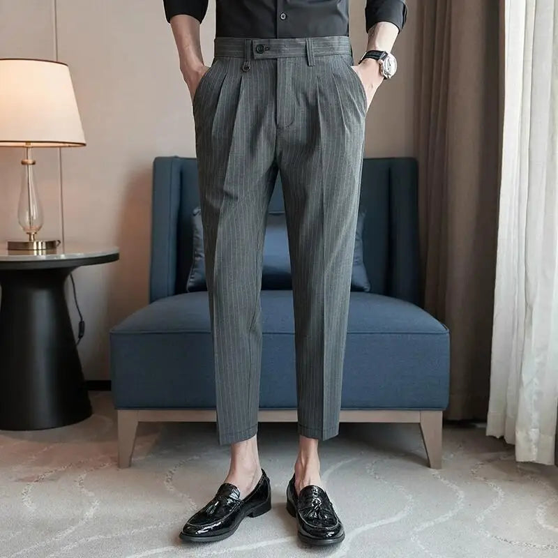 Striped Suit Trousers Valerion